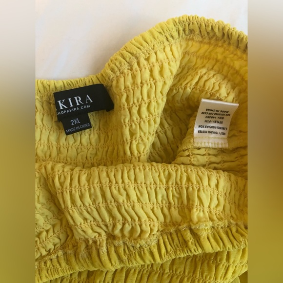 CUTE YELLOW TUBE TOP CHIFFON JUMPSUIT SIZE 2X - Picture 10 of 12